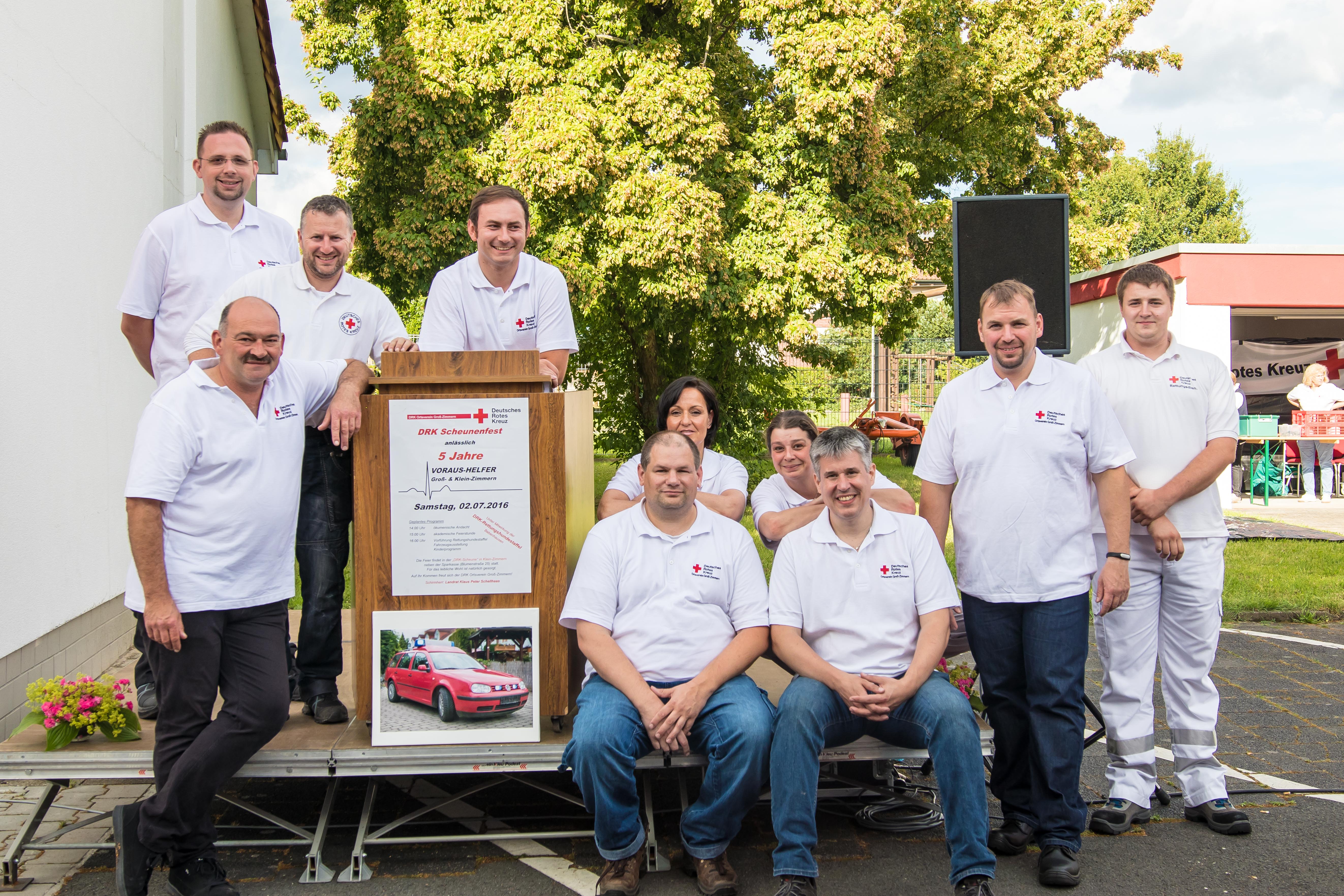 Das Team des DRK OV Groß-Zimmern beim Voraushelfer-Fest
